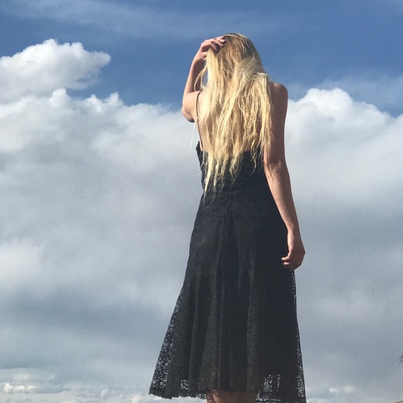 Vintage Black Lace Gunne Sax Maxi Dress. - Picture 5 of 7